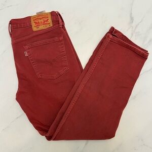 Vintage Levi's 514 32x30 jeans - brick red 🩸